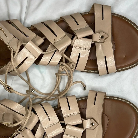 LANE BRYANT Nude Cream Gladiator Strappy Sandals size 10 - Picture 7 of 9